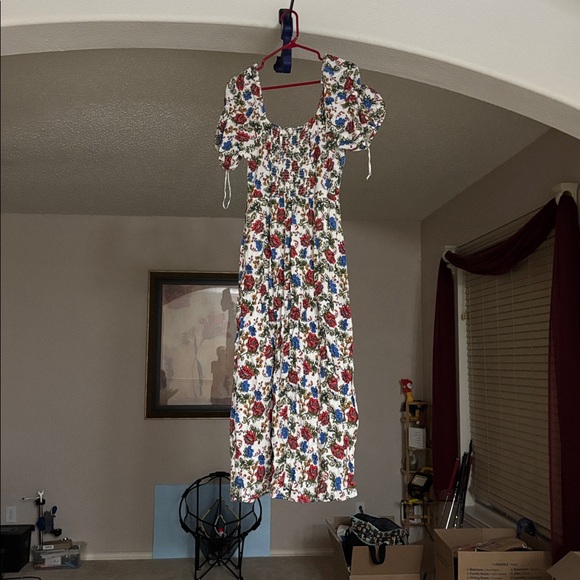 Rock & Roll Cowgirl Dresses & Skirts - Rock & Roll Cowgirl Floral Maxi Dress - Red, Blue, White